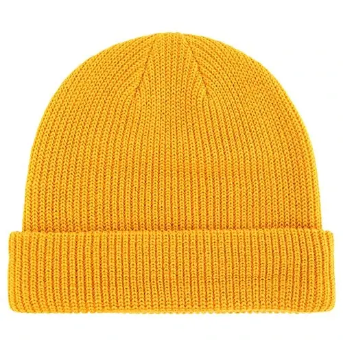 Connectyle Classic Double Layer Knit Beanie Hat Warm Thick Acrylic Winter Hats Daily Cuffed Beanies Watch Hat for Men Women - CONNECTYLE