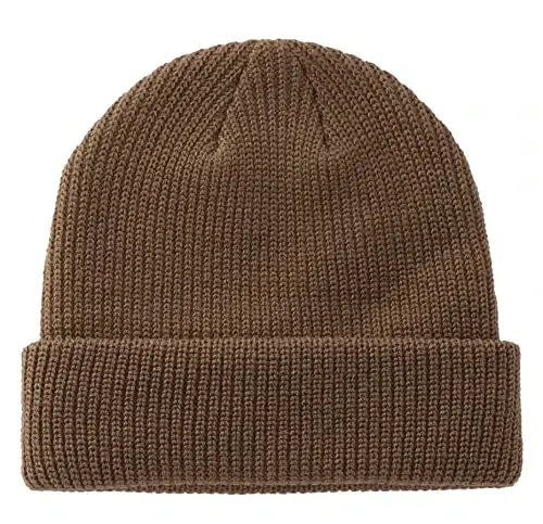 Connectyle Classic Double Layer Knit Beanie Hat Warm Thick Acrylic Winter Hats Daily Cuffed Beanies Watch Hat for Men Women 