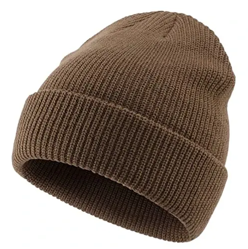 Connectyle Classic Double Layer Knit Beanie Hat Warm Thick Acrylic Winter Hats Daily Cuffed Beanies Watch Hat for Men Women - CONNECTYLE (1)