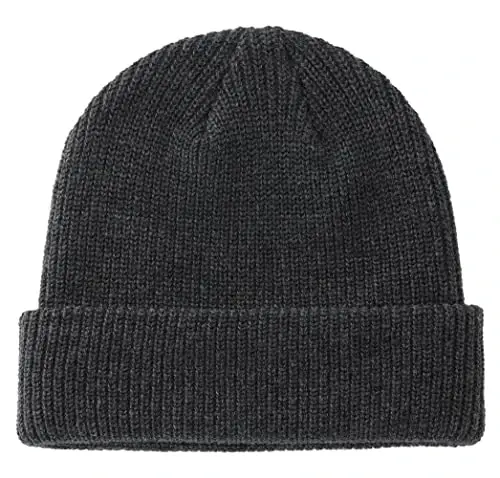 Connectyle Classic Double Layer Knit Beanie Hat Warm Thick Acrylic Winter Hats Daily Cuffed Beanies Watch Hat for Men Women - CONNECTYLE