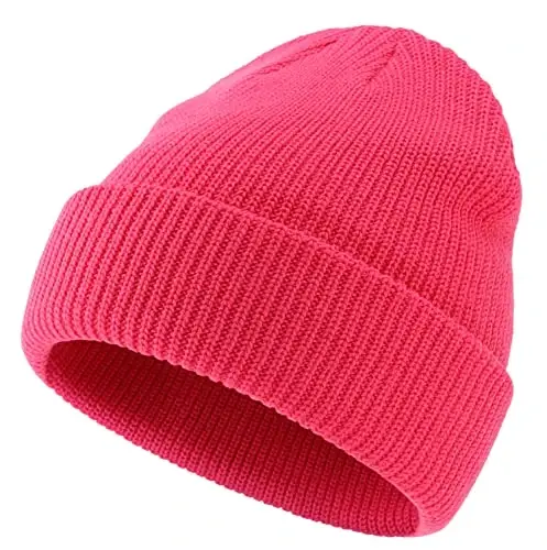 Connectyle Classic Double Layer Knit Beanie Hat Warm Thick Acrylic Winter Hats Daily Cuffed Beanies Watch Hat for Men Women - CONNECTYLE (1)
