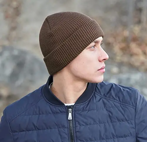 Connectyle Classic Double Layer Knit Beanie Hat Warm Thick Acrylic Winter Hats Daily Cuffed Beanies Watch Hat for Men Women - 5