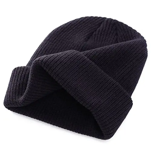 Connectyle Classic Double Layer Knit Beanie Hat Warm Thick Acrylic Winter Hats Daily Cuffed Beanies Watch Hat for Men Women - 4