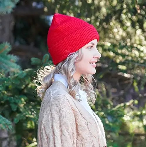 Connectyle Classic Double Layer Knit Beanie Hat Warm Thick Acrylic Winter Hats Daily Cuffed Beanies Watch Hat for Men Women - 4