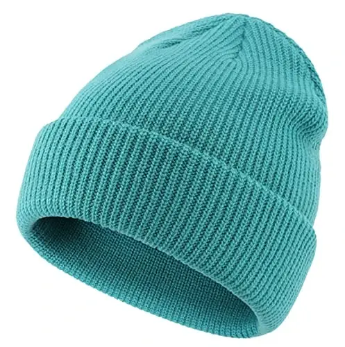Connectyle Classic Double Layer Knit Beanie Hat Warm Thick Acrylic Winter Hats Daily Cuffed Beanies Watch Hat for Men Women - CONNECTYLE (1)