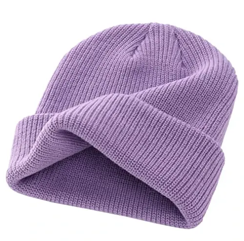 Connectyle Classic Double Layer Knit Beanie Hat Warm Thick Acrylic Winter Hats Daily Cuffed Beanies Watch Hat for Men Women - 4