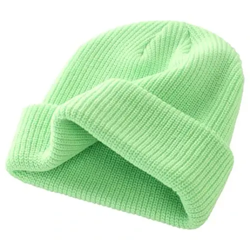 Connectyle Classic Double Layer Knit Beanie Hat Warm Thick Acrylic Winter Hats Daily Cuffed Beanies Watch Hat for Men Women - 5