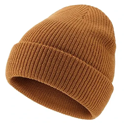 Connectyle Classic Ikki Qavatli Trikotaj Shlyapa Issiq Qalin Akril Qishki Shlyapalar Kundalik Manjetli Beanies Erkaklar Ayollar uchun Soat Shlyapa - 2