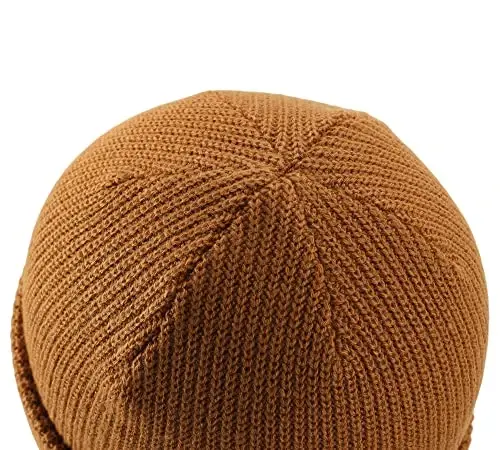 Connectyle Classic Ikki Qavatli Trikotaj Shlyapa Issiq Qalin Akril Qishki Shlyapalar Kundalik Manjetli Beanies Erkaklar Ayollar uchun Soat Shlyapa - 4