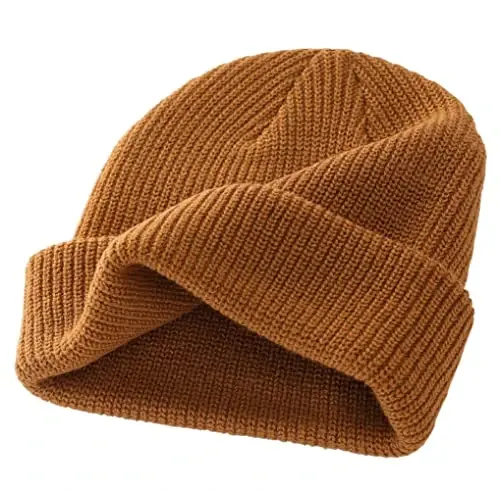 Connectyle Classic Ikki Qavatli Trikotaj Shlyapa Issiq Qalin Akril Qishki Shlyapalar Kundalik Manjetli Beanies Erkaklar Ayollar uchun Soat Shlyapa - 5
