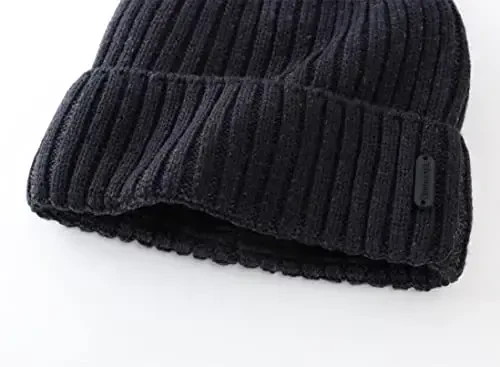 Connectyle erkaklar ayollar uchun Fleece Lining Cuffed Beanie Hat Triko Qishki Jun Beanies череп Qopqoq Iliq Kuzatuv Qopqoq - 4
