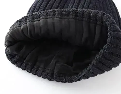 Connectyle erkaklar ayollar uchun Fleece Lining Cuffed Beanie Hat Triko Qishki Jun Beanies череп Qopqoq Iliq Kuzatuv Qopqoq - 5