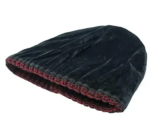 Connectyle erkaklar ayollar uchun Fleece qoplamali Beanie shlyapa Qishki trikotaj junli Beanie bosh suyagi qalpog'i Issiq kuzatuv shlyapasi - 4