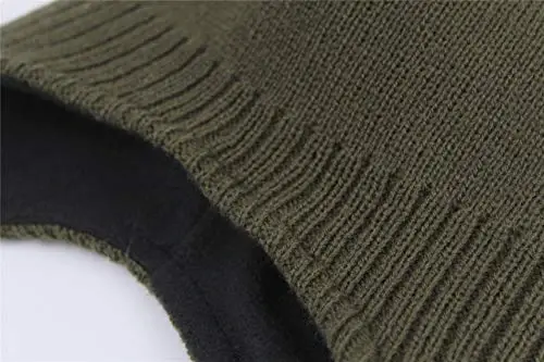 Connectyle erkaklar trikotaj qishki shapka, quloqchinli, junli astarli, issiq trikotaj bosh suyagi shapkasi, beanie, kuzatuv shapka - 4