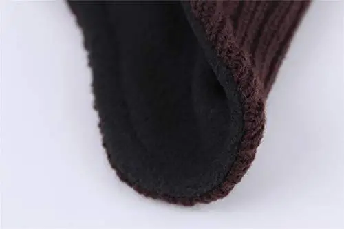Connectyle erkaklar uchun trikotaj qishki shapka, quloqchinli, junli, issiq trikotaj bosh suyagi shapkasi, shapkalar, soat shapkasi - 5