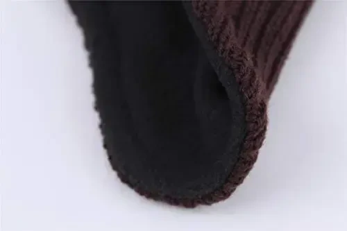 Connectyle erkaklar uchun trikotaj qishki shapka, quloqchinli, junli, issiq trikotaj bosh suyagi shapkasi, shapkalar, soat shapkasi - 5