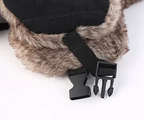 Connectyle Men's Trooper Trapper Hat Warm Winter Hats with Removable Face Mask Earflaps Faux Fur Hunting Outdoor Hat - 5