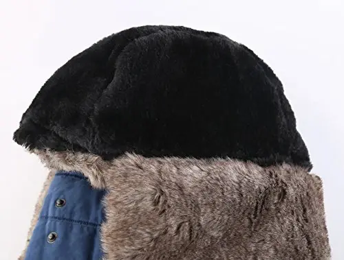 Connectyle Men's Trooper Trapper Hat Warm Winter Hats with Removable Face Mask Earflaps Faux Fur Hunting Outdoor Hat - 6