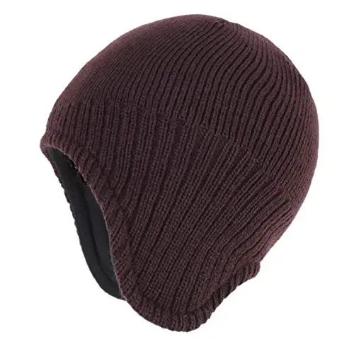 Connectyle Men's Knit Winter Hat with Ear Flaps Fleece Lined Beanie Warm Knitted Skull Cap Beanies Watch Hat - 1