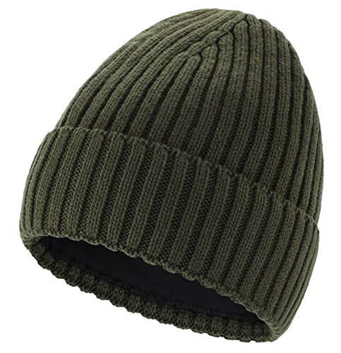 Connectyle Fleece Lined Cuffed Beanie Hat for Men Women Knitted Winter Wool Beanies Skull Cap Warm Watch Hat - 1