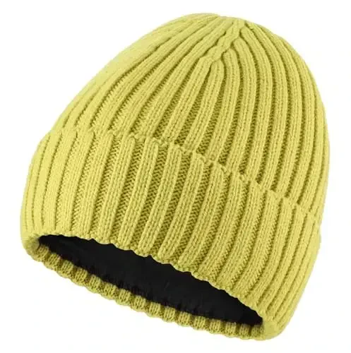 Connectyle Fleece Lined Cuffed Beanie Hat for Men Women Knitted Winter Wool Beanies Skull Cap Warm Watch Hat 