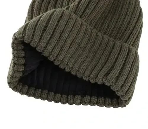 Connectyle Fleece Lined Cuffed Beanie Hat for Men Women Knitted Winter Wool Beanies Skull Cap Warm Watch Hat - 4