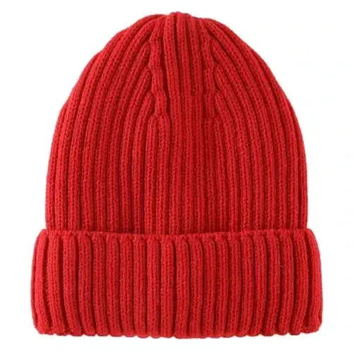 Connectyle Fleece Lined Cuffed Beanie Hat for Men Women Knitted Winter Wool Beanies Skull Cap Warm Watch Hat - 2