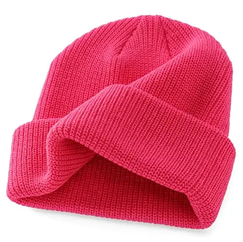 Connectyle Classic Double Layer Knit Beanie Hat Warm Thick Acrylic Winter Hats Daily Cuffed Beanies Watch Hat for Men Women - 4