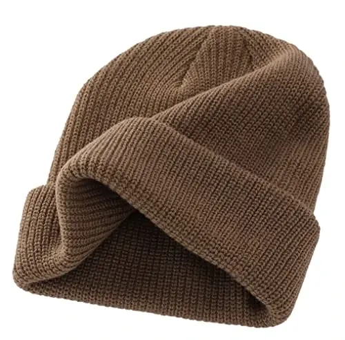 Connectyle Classic Double Layer Knit Beanie Hat Warm Thick Acrylic Winter Hats Daily Cuffed Beanies Watch Hat for Men Women - 4