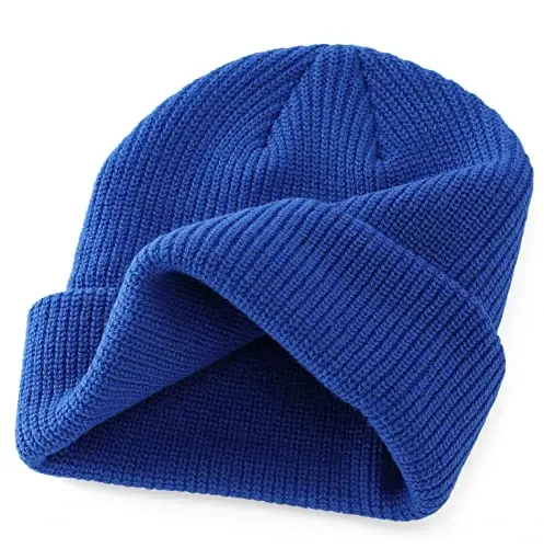 Connectyle Classic Double Layer Knit Beanie Hat Warm Thick Acrylic Winter Hats Daily Cuffed Beanies Watch Hat for Men Women - 4