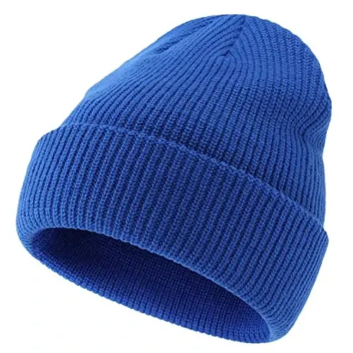 Connectyle Classic Double Layer Knit Beanie Hat Warm Thick Acrylic Winter Hats Daily Cuffed Beanies Watch Hat for Men Women - CONNECTYLE (1)