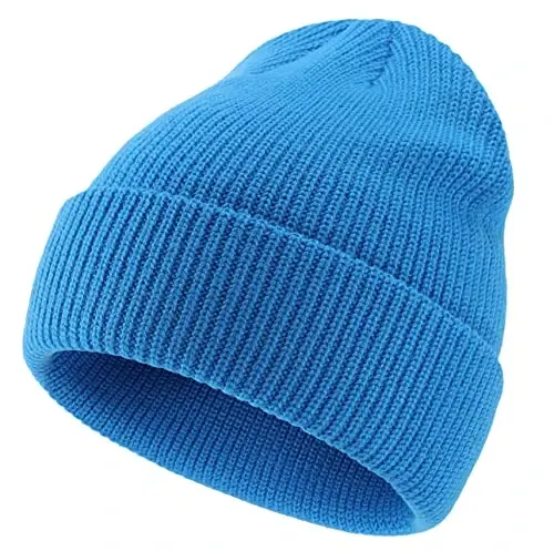 Connectyle Classic Double Layer Knit Beanie Hat Warm Thick Acrylic Winter Hats Daily Cuffed Beanies Watch Hat for Men Women - CONNECTYLE (1)