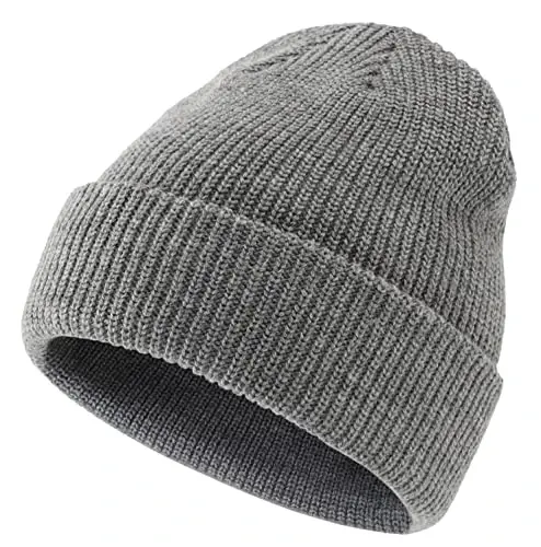 Connectyle Classic Double Layer Knit Beanie Hat Warm Thick Acrylic Winter Hats Daily Cuffed Beanies Watch Hat for Men Women - CONNECTYLE (1)