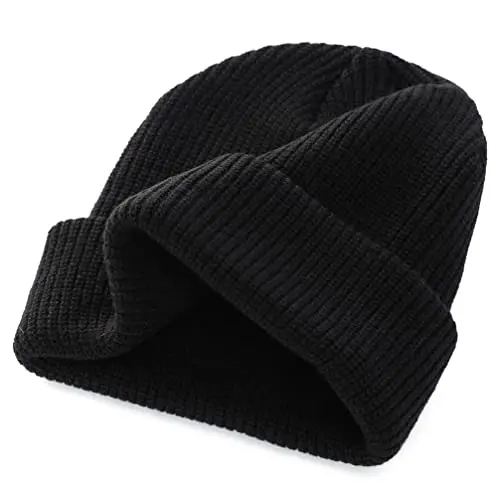 Connectyle Classic Double Layer Knit Beanie Hat Warm Thick Acrylic Winter Hats Daily Cuffed Beanies Watch Hat for Men Women - 4