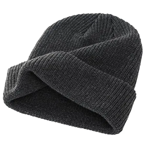 Connectyle Classic Double Layer Knit Beanie Hat Warm Thick Acrylic Winter Hats Daily Cuffed Beanies Watch Hat for Men Women - 5