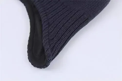 Connectyle Men's Knit Winter Hat with Ear Flaps Fleece Lined Beanie Warm Knitted Skull Cap Beanies Watch Hat - 5