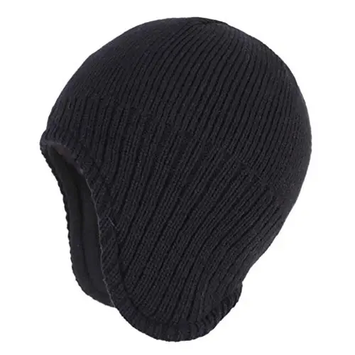 Connectyle Mens Warm Winter Hats Fleece Lined Earflap Hat Daily Beanie Watch Cap 