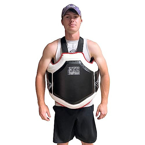 Contender Fight Sports Heavy Hitter Boxing Body Protector PBP Black/White - 5