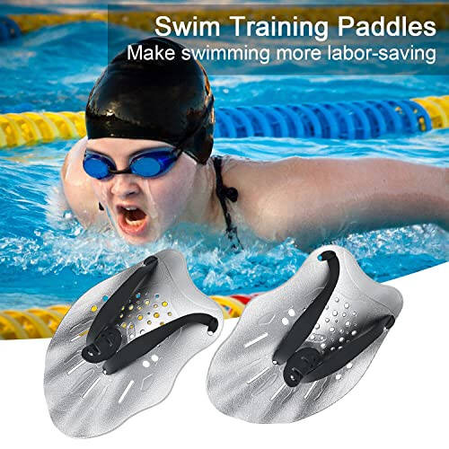 Contour Swim Paddles Hand, Swim Training Hand Paddles with Adjustable Straps, Swimming Hand Paddles for Women and Men - 14