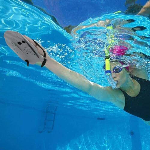 Contour Swim Paddles Hand, Swim Training Hand Paddles with Adjustable Straps, Swimming Hand Paddles for Women and Men - 7