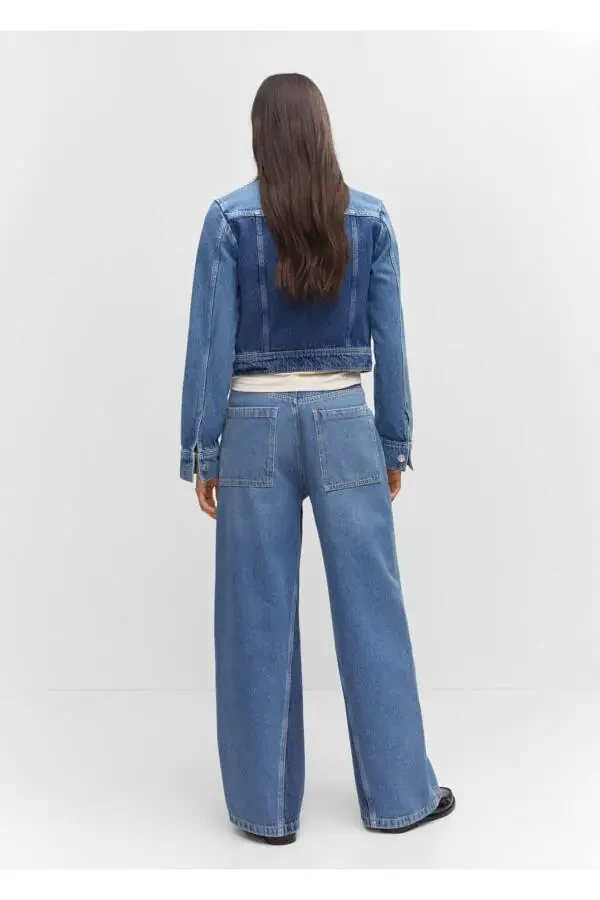 Contrast Denim Jacket - 4