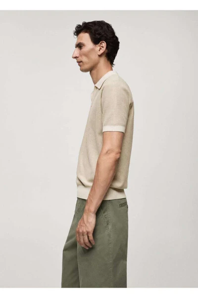 Contrast Stripe Patterned Polo Shirt - MANGO MAN (1)