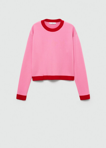 Contrast sweater - Pastel Pink - 34