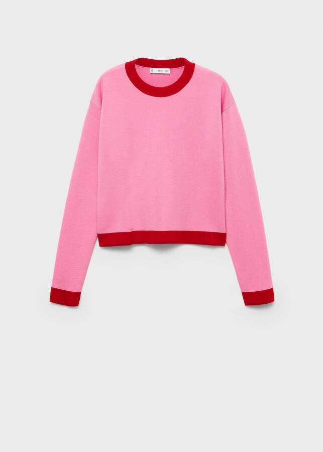 Contrast sweater - Pastel Pink - 9