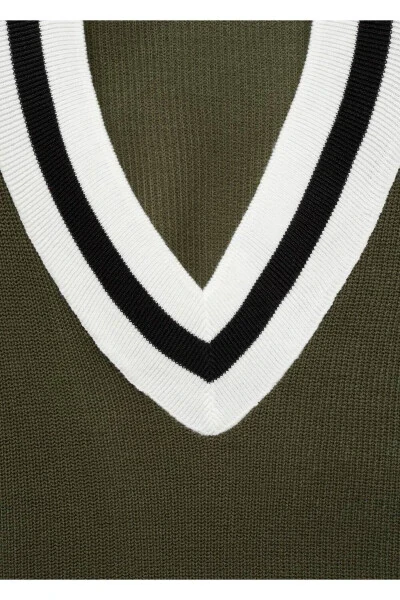 Contrast V-neck vest - 5