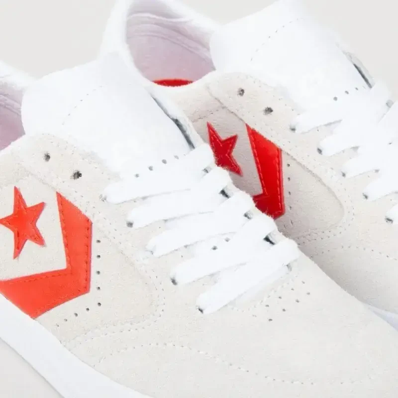 Converse Checkpoint Pro OX Unisex White and Red Low Top Sneakers 5.5 M/7 W - 2