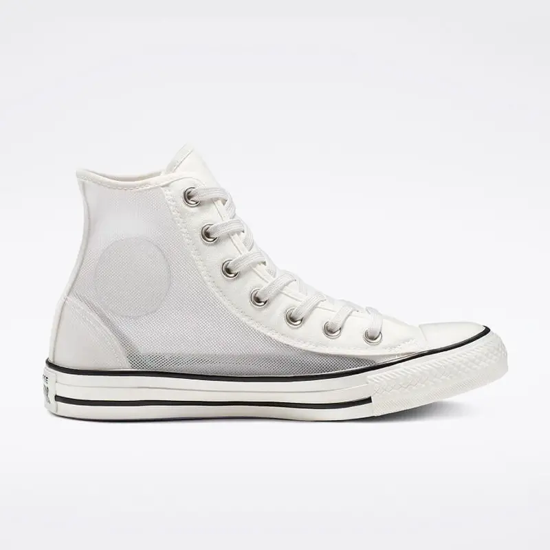 Converse Chuck Taylor All Star Ladies See Thru White High Sneakers 6.5- - 1