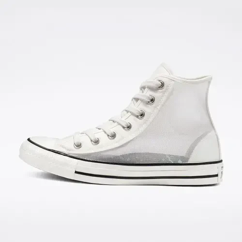 Converse Chuck Taylor All Star Ladies See Thru White High Sneakers 7 - 3