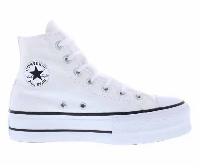 Converse Chuck Taylor All Star Lift ayollar platforma oyoq kiyimlari Rangi: Oq-qora Hajmi: 10 - 2