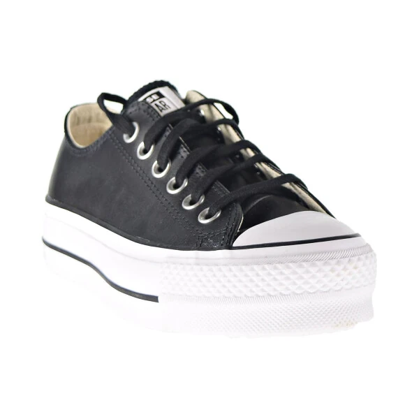 Converse Chuck Taylor All Star Platform Leather Low Top Women's Shoes Black 561681c- - CONVERSE (1)
